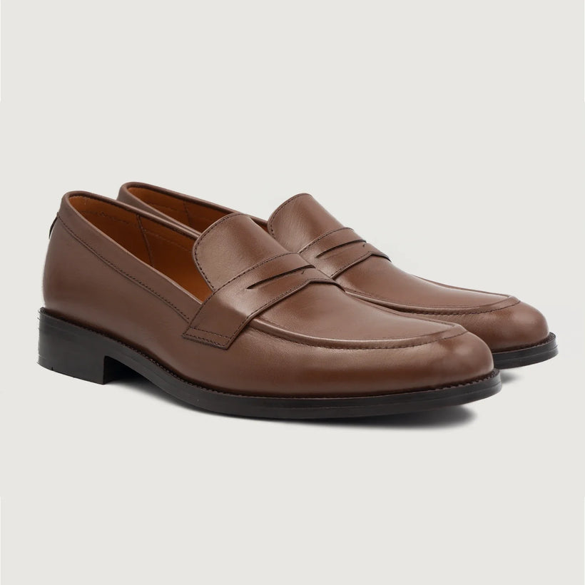 Baxton ყავისფერი Leather Loafers მამაკაცის