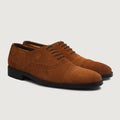 Greyson Brogues Oxford ყავისფერი Suede ტყავის ფეხსაცმელი მამაკაცის