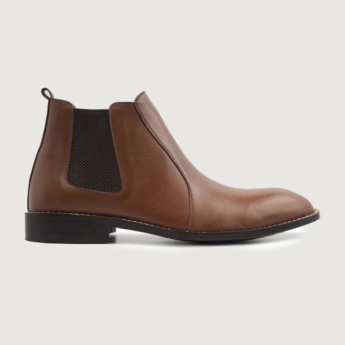 Brown Full-Grain leather Boots - Goodyear welt კონსტრუქცია და წინა ცხვირის დეტალი