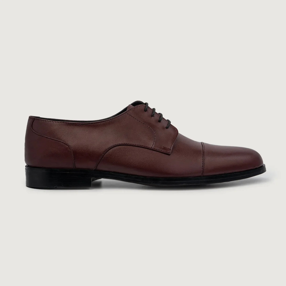 Maroon Full-Grain leather Shoes - Goodyear welt კონსტრუქცია და წინა ცხვირის დეტალი