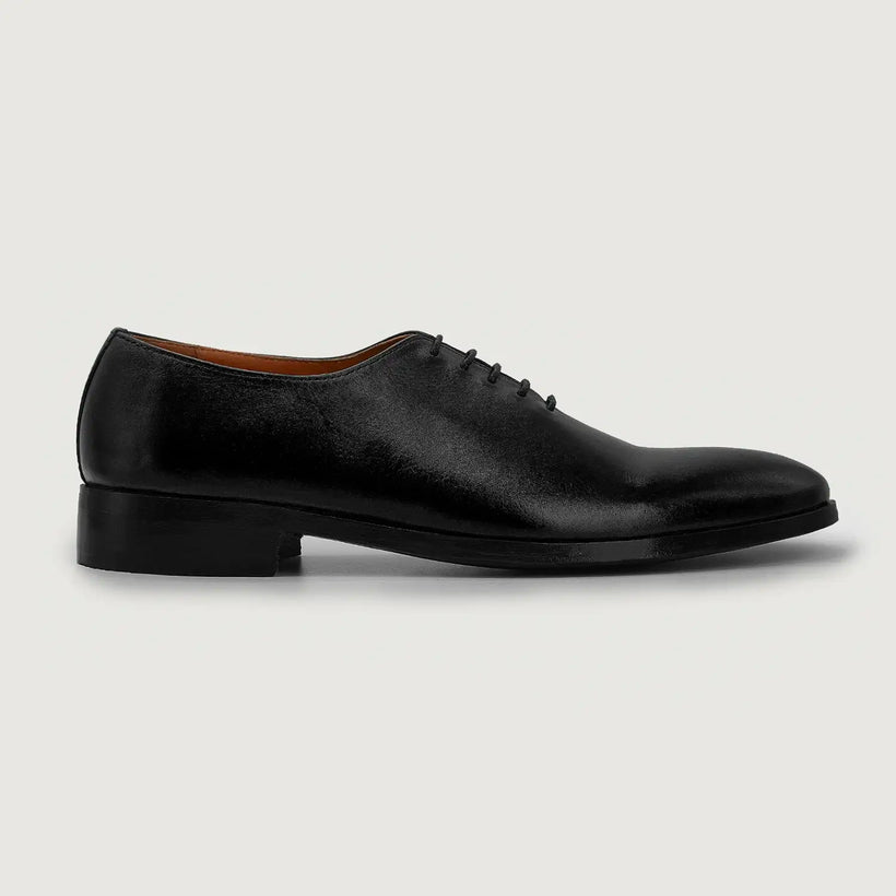 Director Wholecut შავი Leather Shoes მამაკაცის