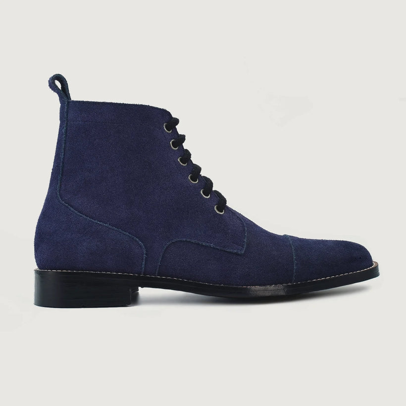 Knight Derby Midnight ლურჯი Suede ტყავის ჩექმები მამაკაცის