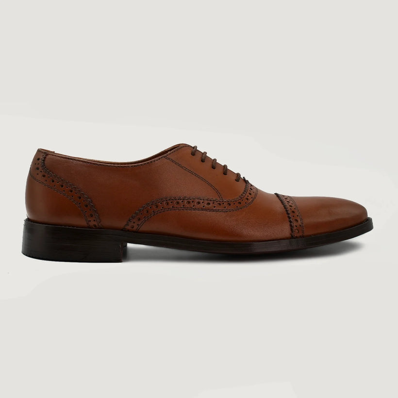 Greyson Brogues Oxford ტანი Leather Shoes მამაკაცის