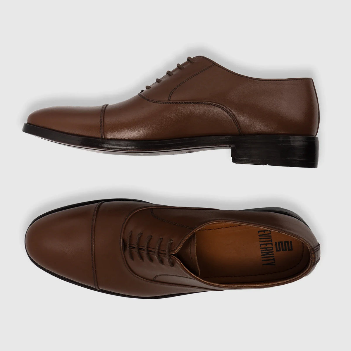 Professor Oxford ყავისფერი ტყავის ფეხსაცმელი მამაკაცის For Men - გაძლიერებული ქუსლი და ზუსტი ორმაგი ნაკერი