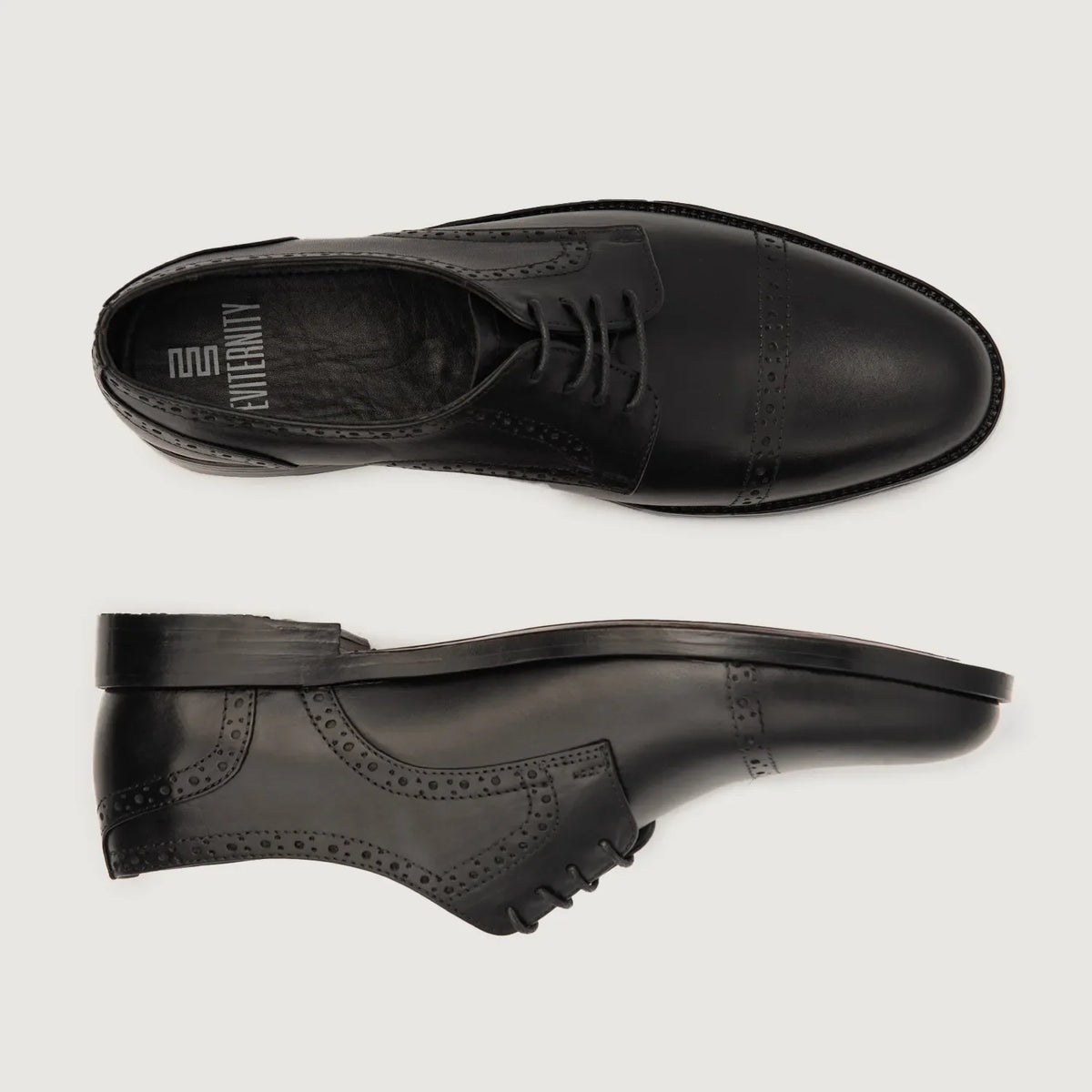 Dirk Brogues ტყავის დერბი ფეხსაცმელი მამაკაცის - გაძლიერებული ქუსლი და ზუსტი ორმაგი ნაკერი