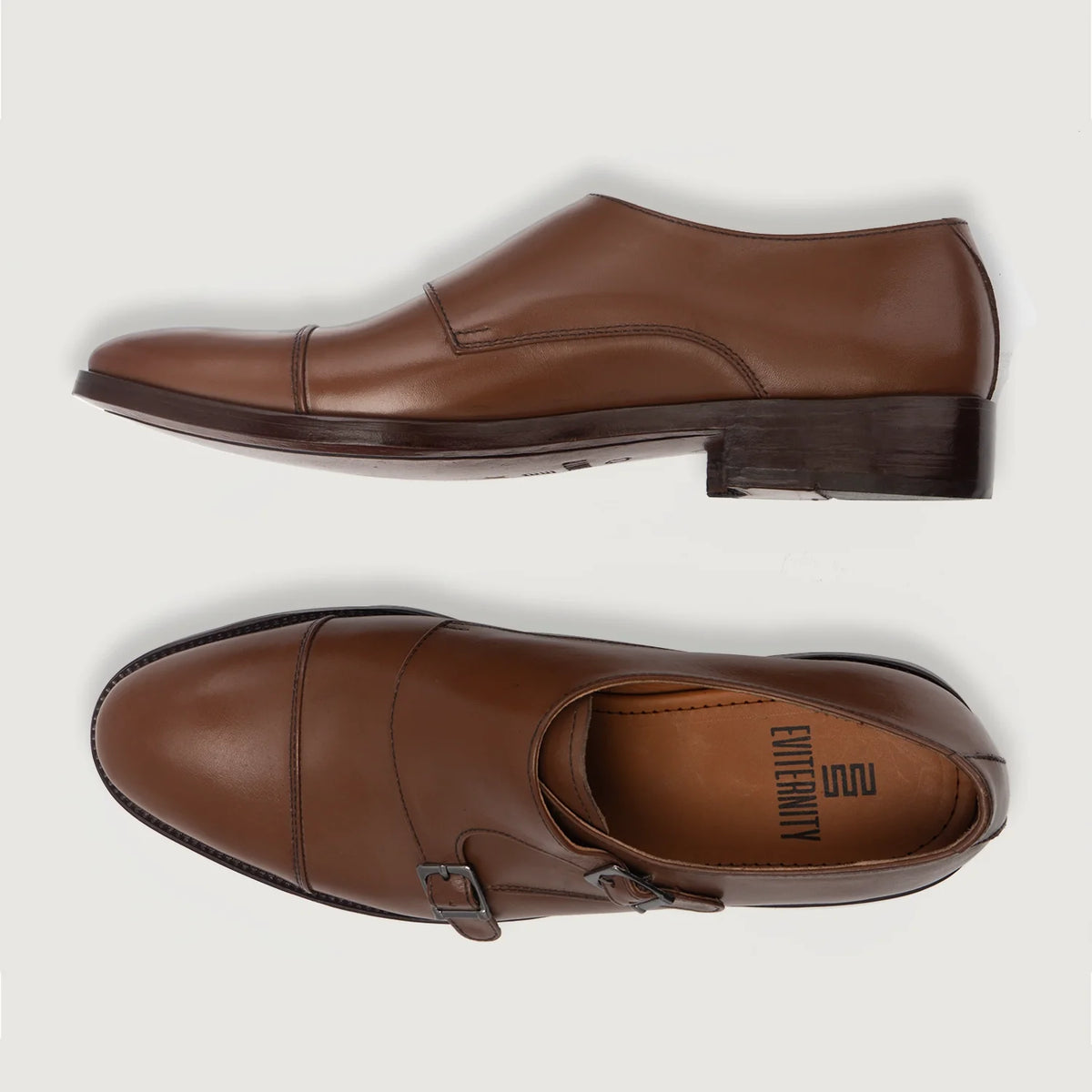 High-Traction Rubber Outsole & Lug Tread Pattern on Boston ტყავის ფეხსაცმელი ყავისფერი ტყავის ფეხსაცმელი For Men