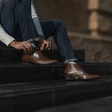 Styled On-Foot Perspective Demonstrating Ankle Fit & Silhouette on Model