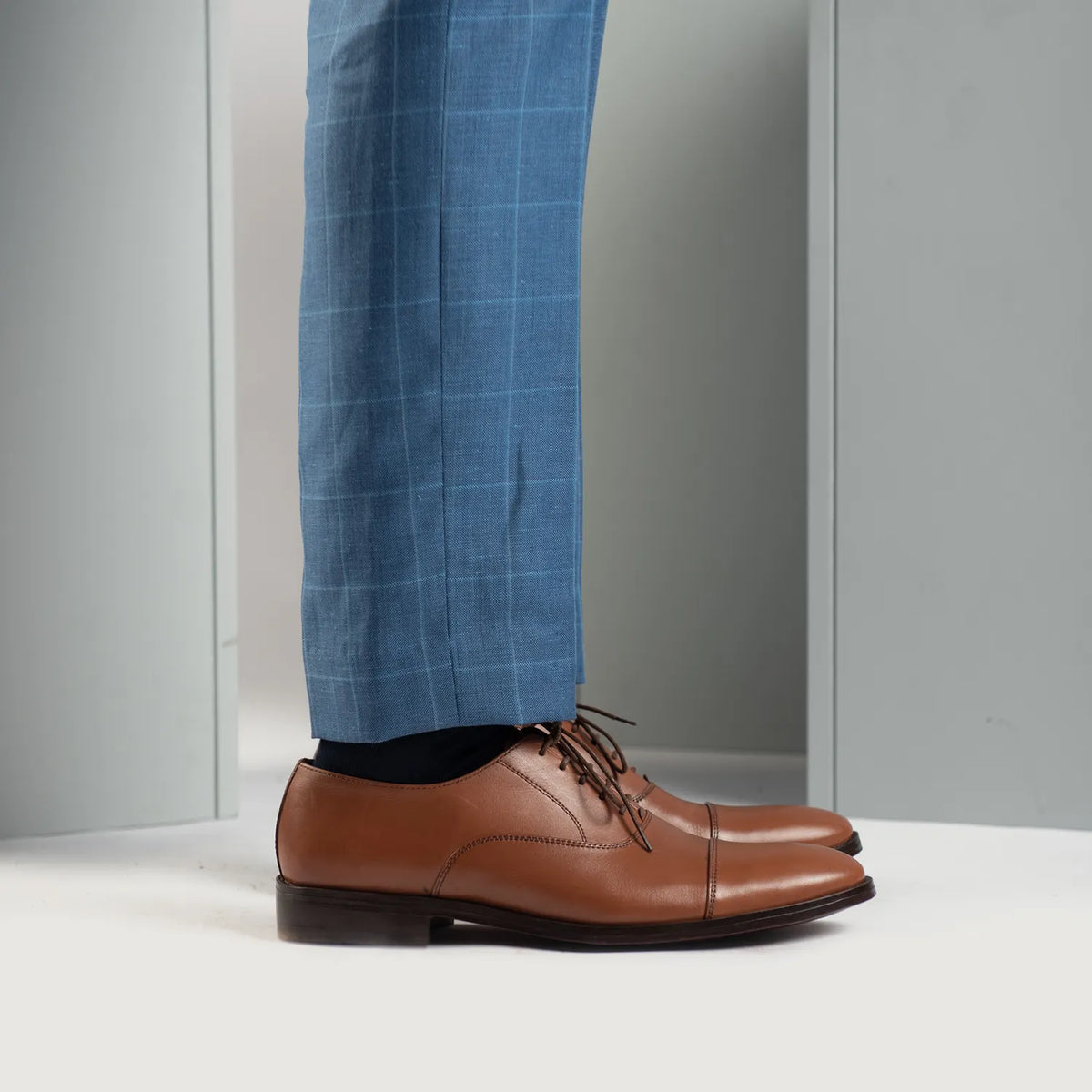 Professor Oxford ტანი ტყავის ფეხსაცმელი მამაკაცის For Men - გაძლიერებული ქუსლი და ზუსტი ორმაგი ნაკერი