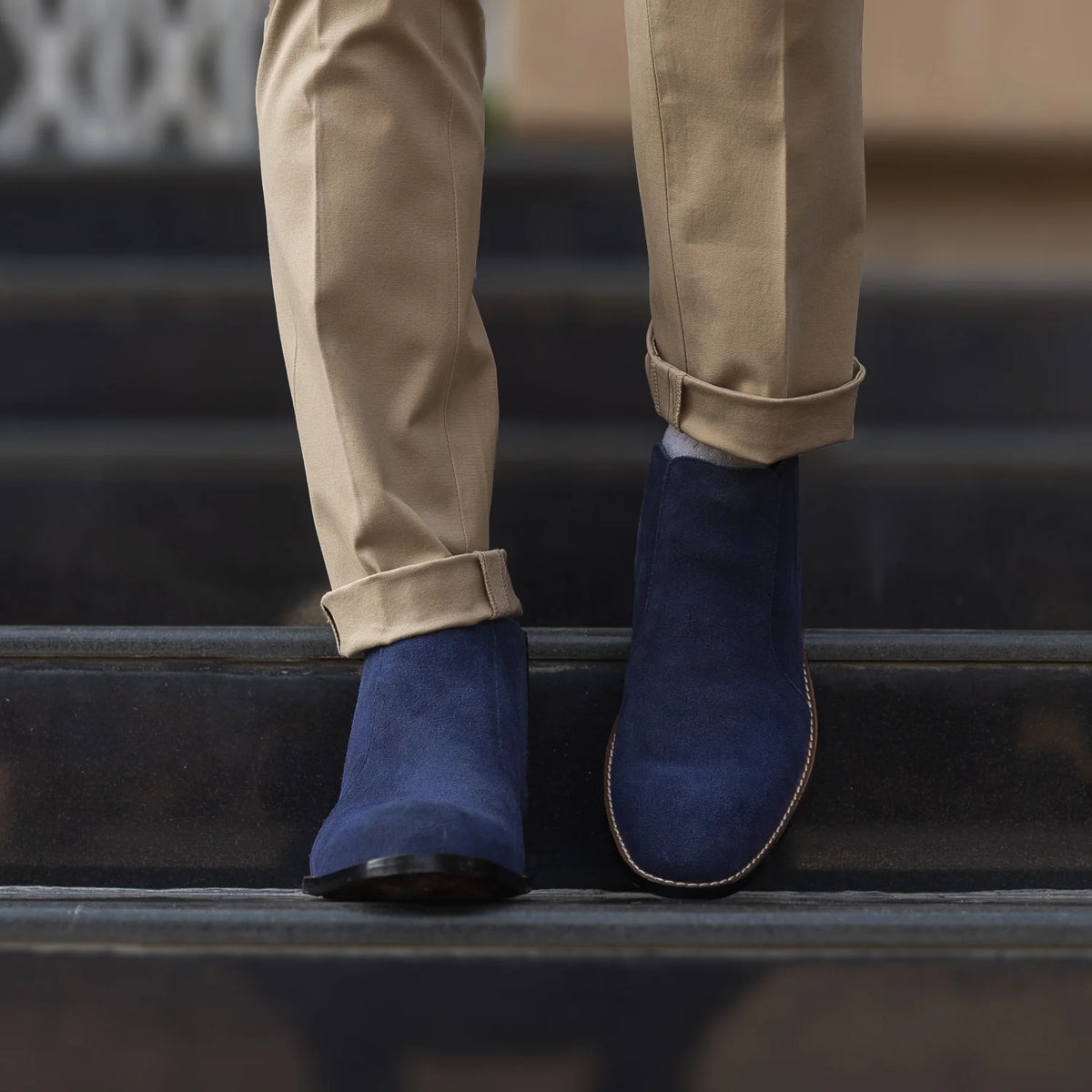 Orlaven Clarkson Chelsea Midnight ლურჯი Suede ტყავის ჩექმები მამაკაცის footwear image 9