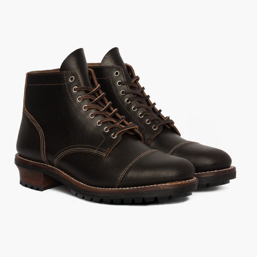 Vanguard Waxed Cacao ტყავის ჩექმები მამაკაცის For Men in Classic Full-Grain Leather - გვერდითი ხედი | შეიძინეთ ონლაინ