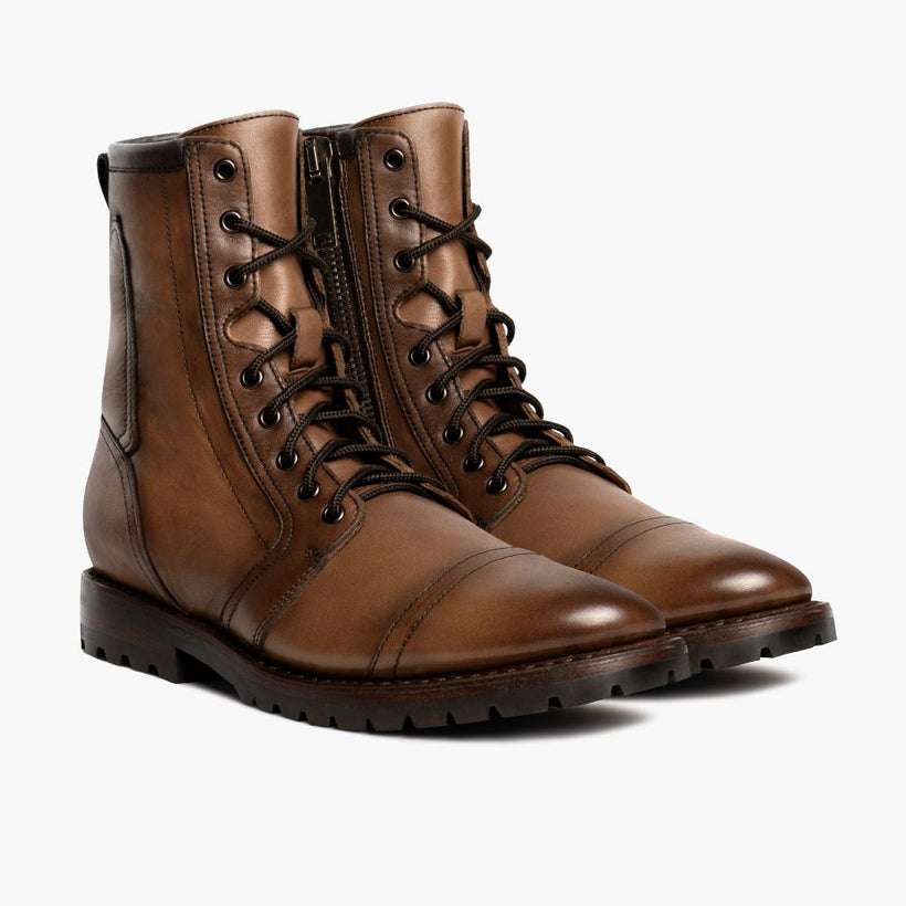 Casa Moto Amber Wheat ტყავის ჩექმები მამაკაცის