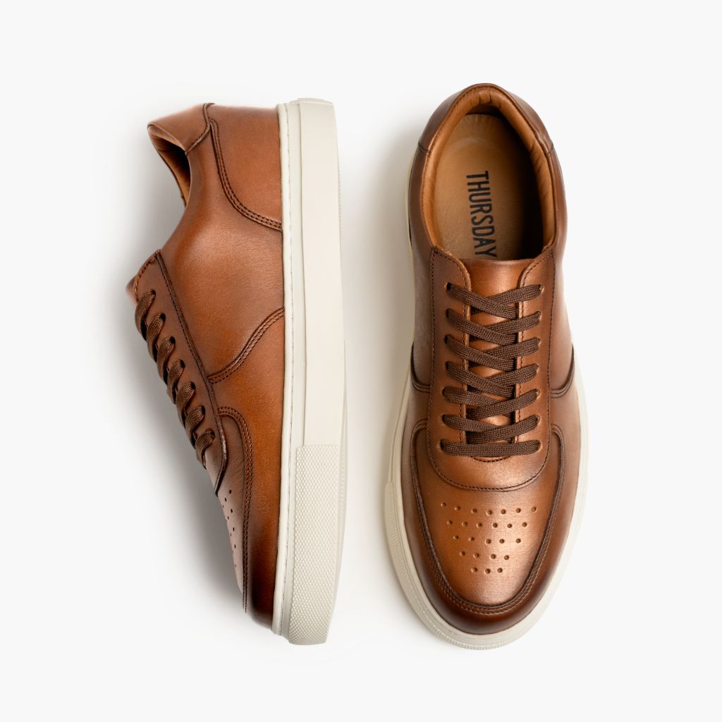 Court Toffee x Off-White ტყავის კედები მამაკაცის - გაძლიერებული ქუსლი და ზუსტი ორმაგი ნაკერი