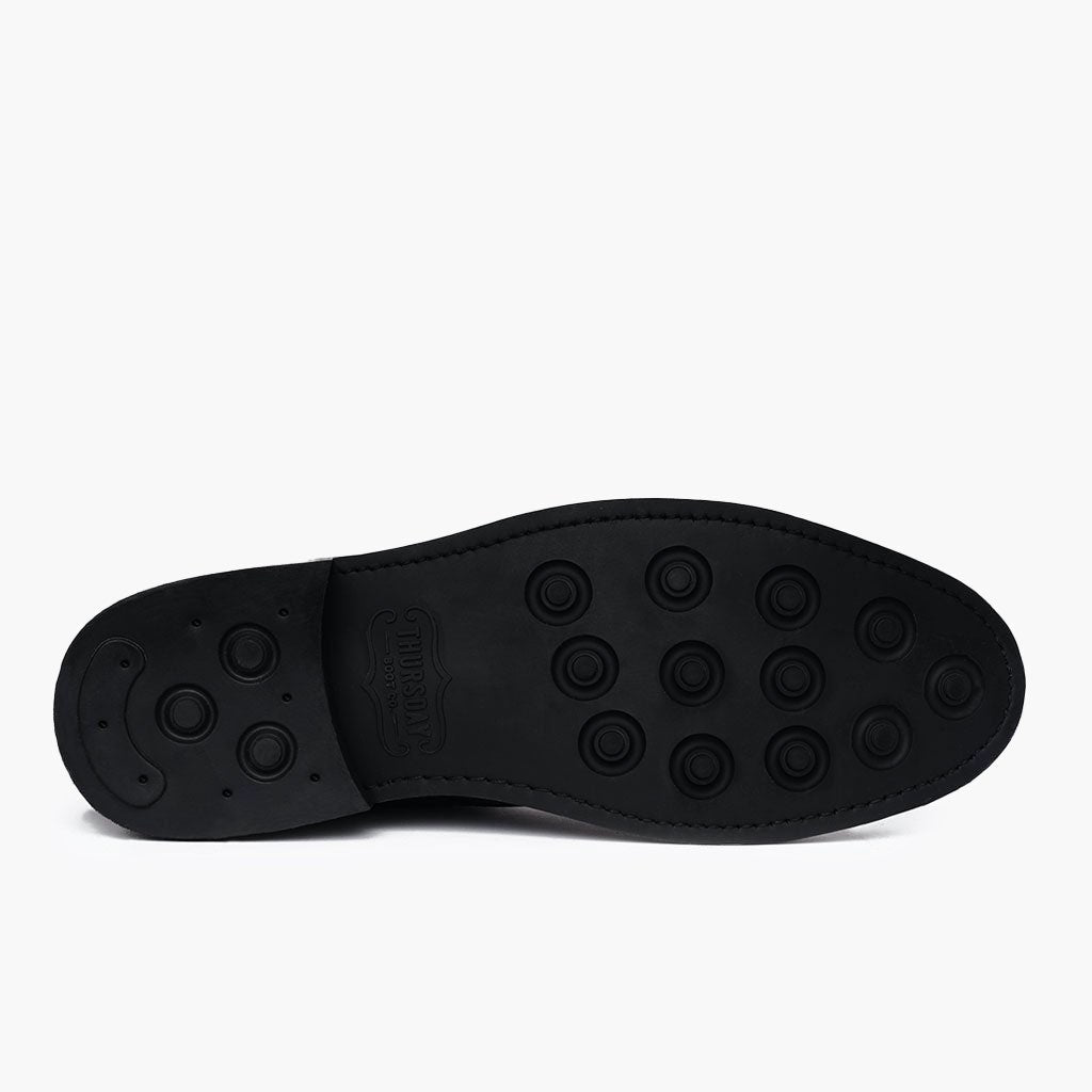 High-Traction Rubber Outsole & Lug Tread Pattern on Cadet Mocha ტყავის ჩექმები მამაკაცის