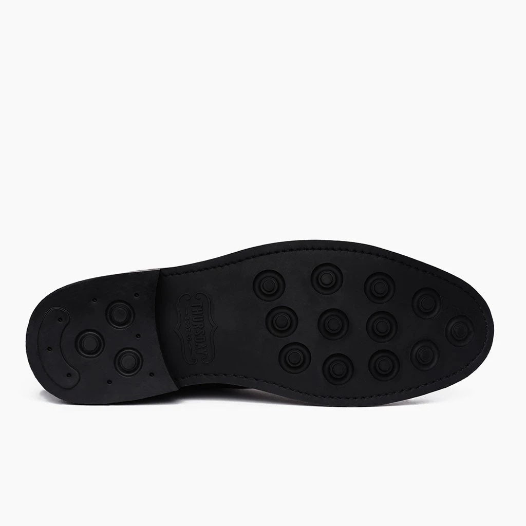 High-Traction Rubber Outsole & Lug Tread Pattern on Duke Chocolate Suede ტყავის ჩექმები მამაკაცის