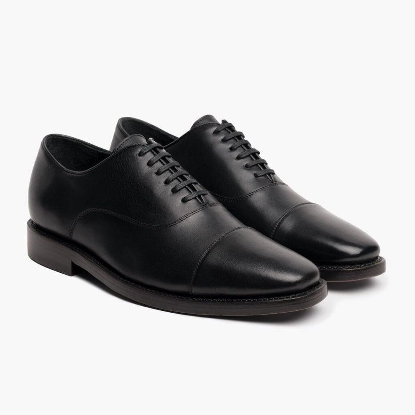 Executive შავი Leather Sneakers მამაკაცის