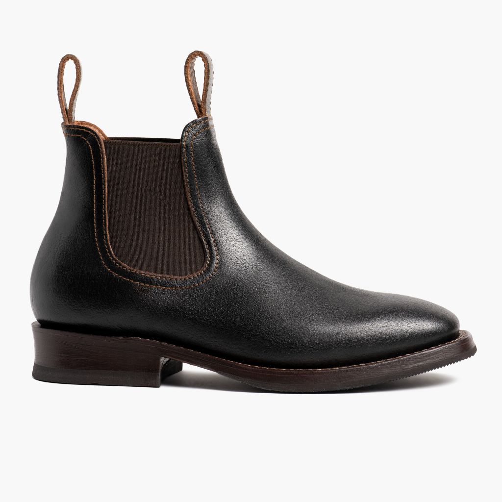Classic Full-Grain leather Boots - Goodyear welt კონსტრუქცია და წინა ცხვირის დეტალი