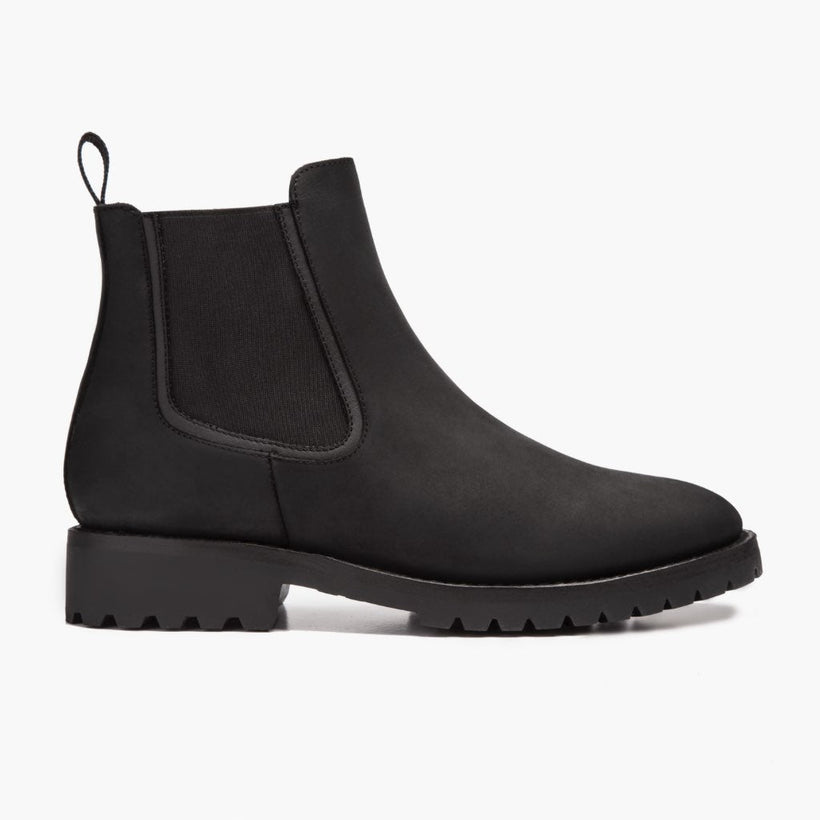 Legend შავი Matte Leather Boots მამაკაცის