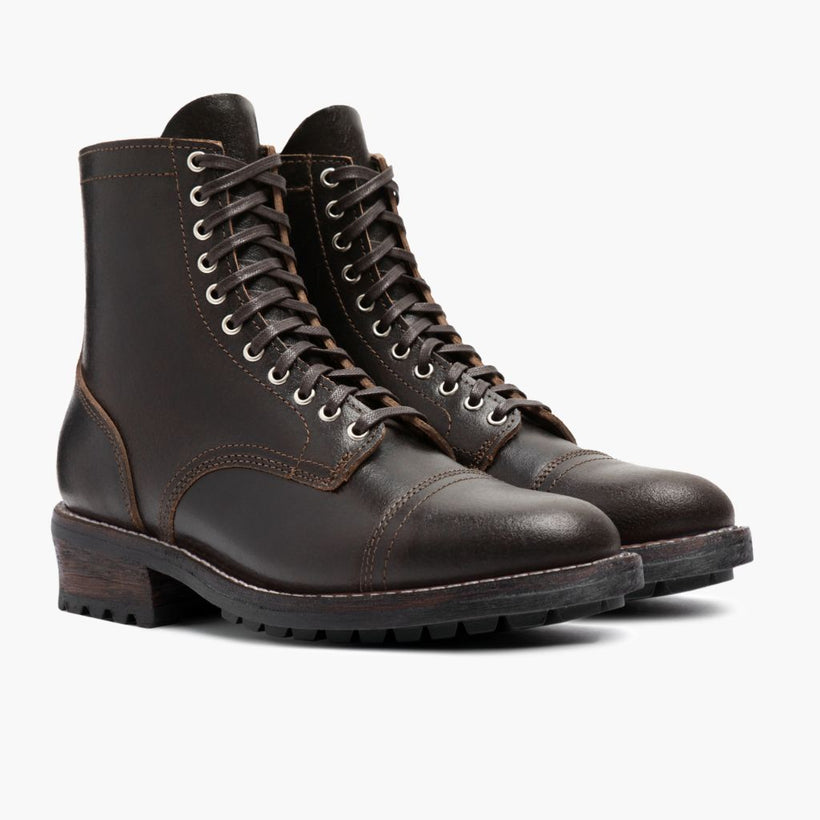 Logger Waxed Cacao ტყავის ჩექმები მამაკაცის