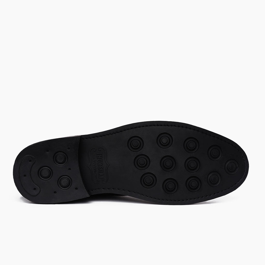 High-Traction Rubber Outsole & Lug Tread Pattern on Duke ყავისფერი ტყავის ჩექმები მამაკაცის