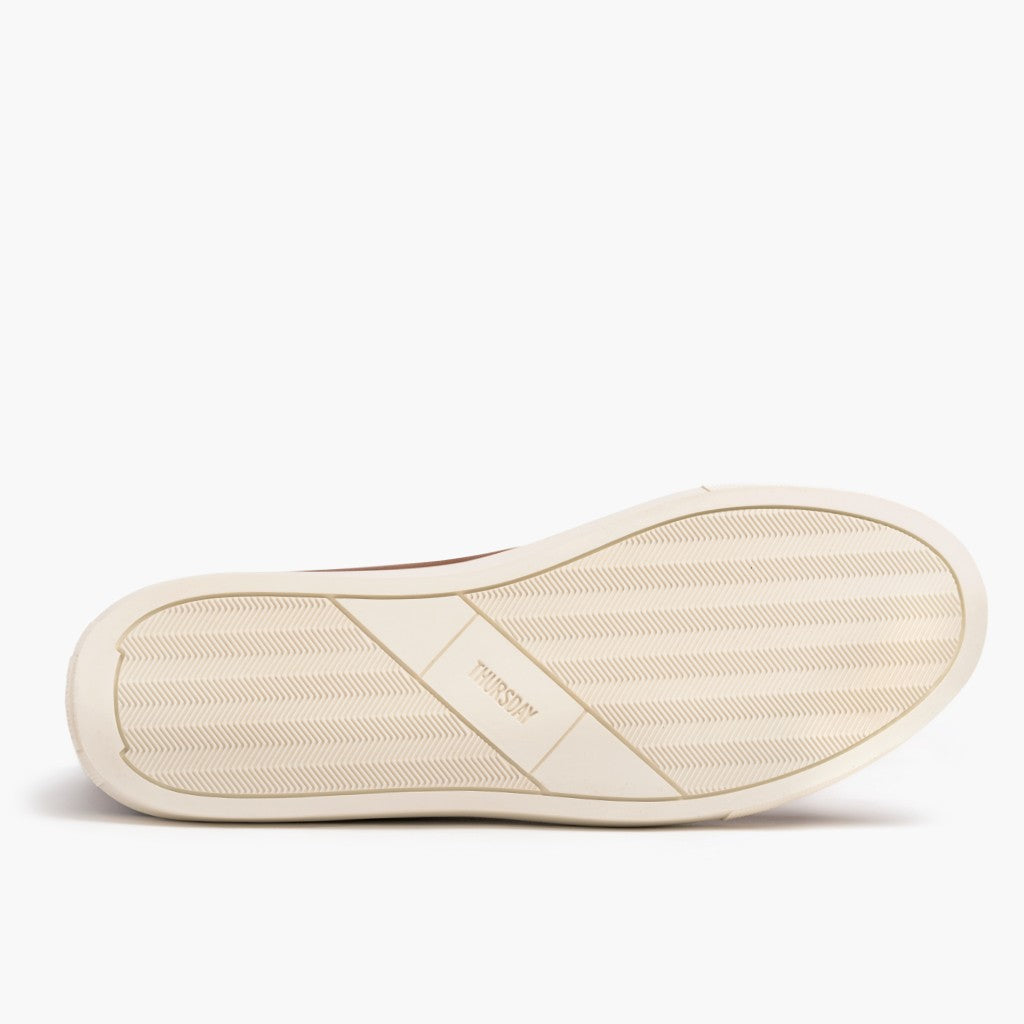 High-Traction Rubber Outsole & Lug Tread Pattern on Premier High Top Toffee ტყავის კედები მამაკაცის For Men