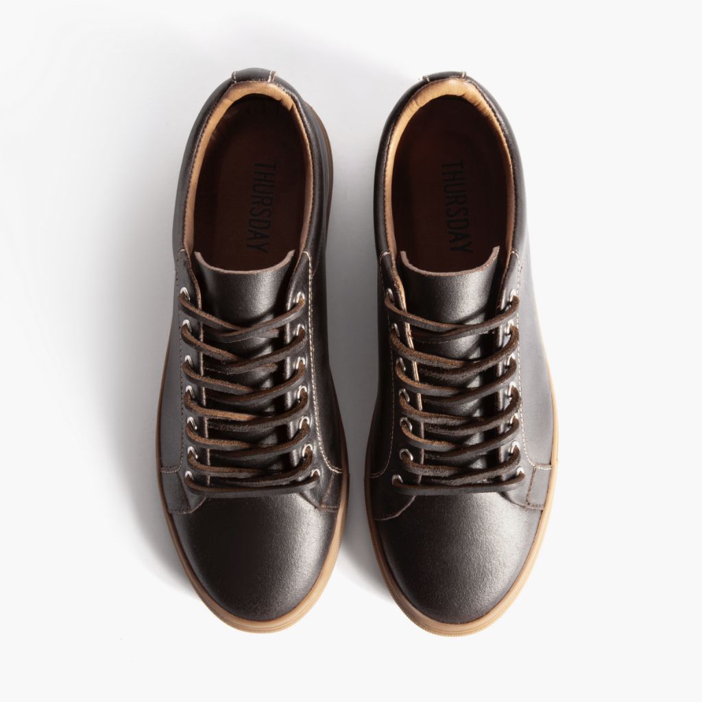 Premier Low Top Cacao ტყავის კედები მამაკაცის For Men - გაძლიერებული ქუსლი და ზუსტი ორმაგი ნაკერი