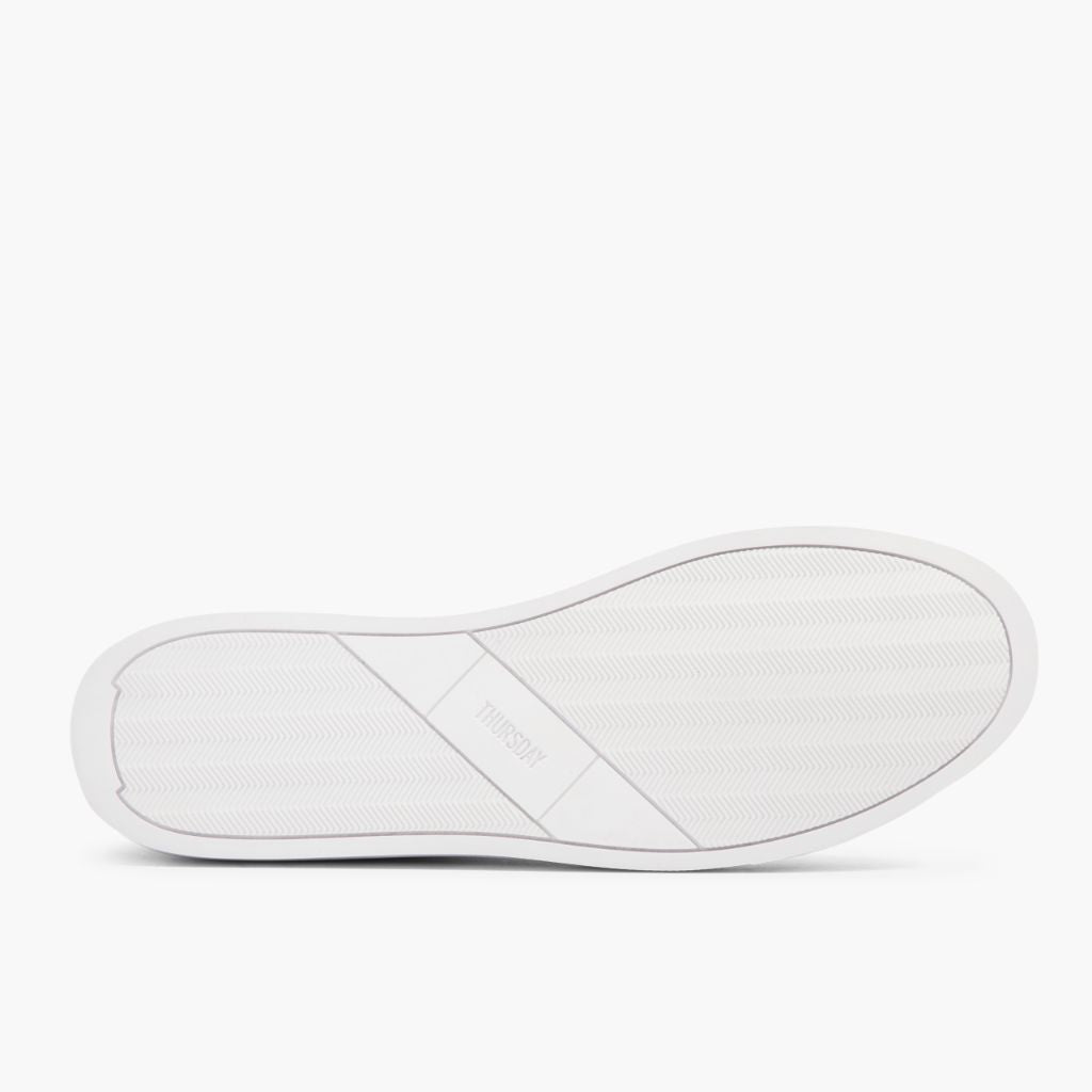High-Traction Rubber Outsole & Lug Tread Pattern on Premier Low Top White ტყავის კედები მამაკაცის For Men