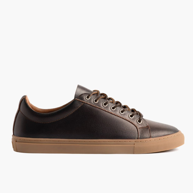 Premier Low Top Cacao Leather Sneakers მამაკაცის