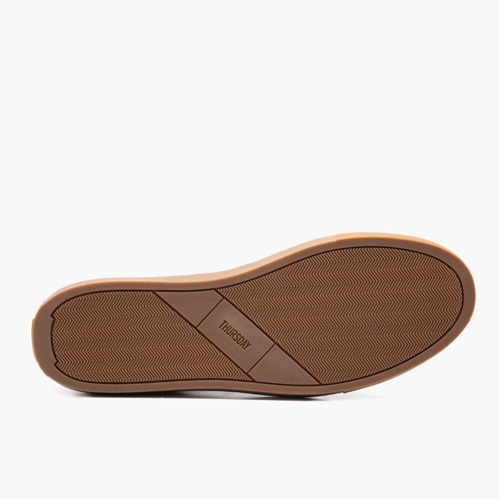 High-Traction Rubber Outsole & Lug Tread Pattern on Premier Low Top Cacao ტყავის კედები მამაკაცის For Men