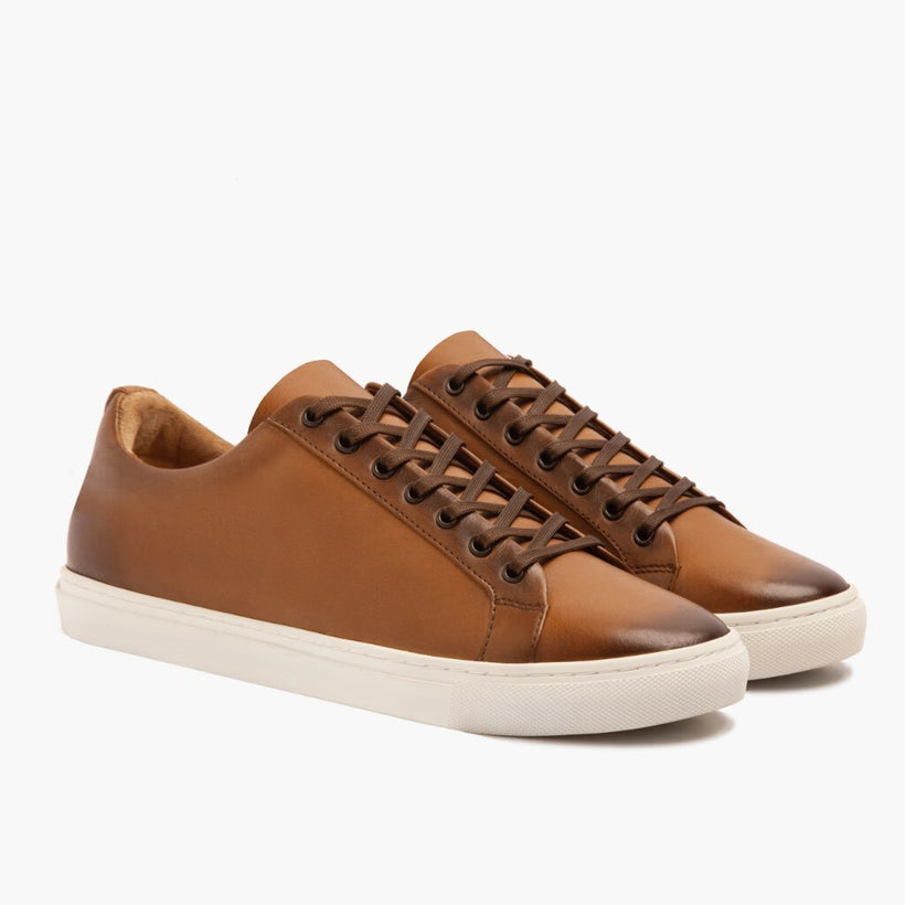 Premier Low Top Toffee Leather Sneakers მამაკაცის