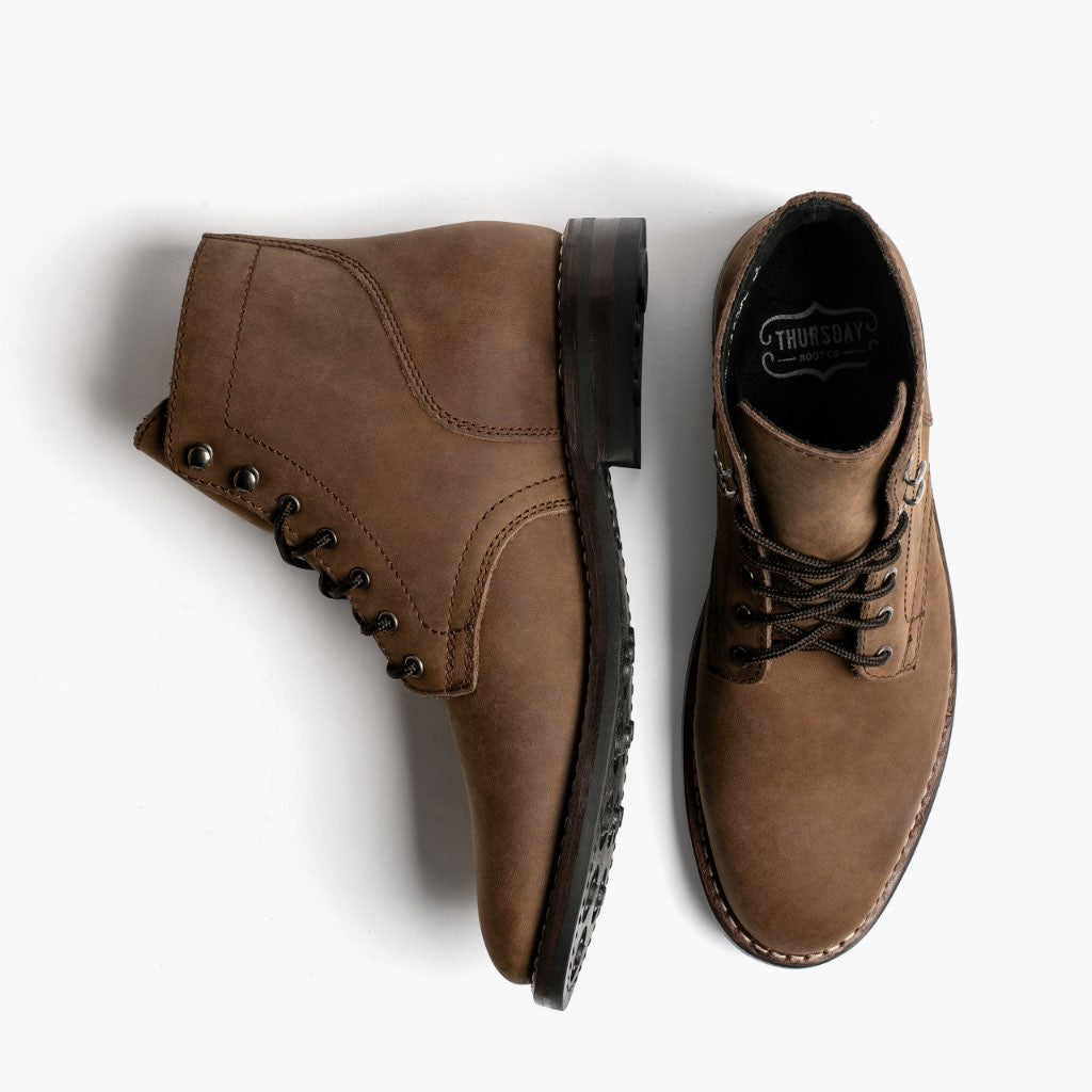 President Saddlewood ტყავის ჩექმები მამაკაცის For Men - გაძლიერებული ქუსლი და ზუსტი ორმაგი ნაკერი