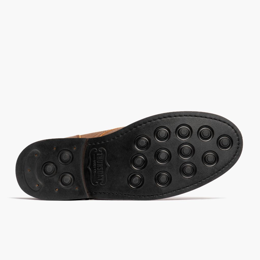 High-Traction Rubber Outsole & Lug Tread Pattern on President Safari ტყავის ჩექმები მამაკაცის For Men