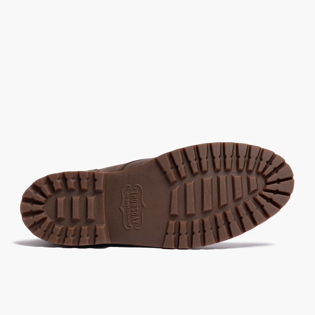 High-Traction Rubber Outsole & Lug Tread Pattern on President StormKing® Desert ყავისფერი ტყავის ჩექმები მამაკაცის For Men