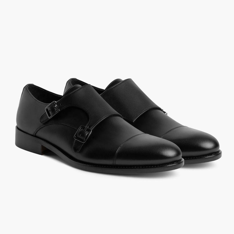 Saint შავი Leather Loafers მამაკაცის