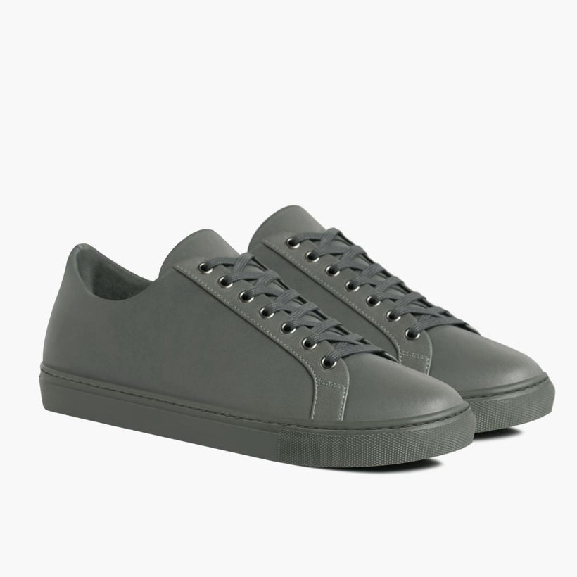 Premier Low Top Grey Leather Sneakers მამაკაცის