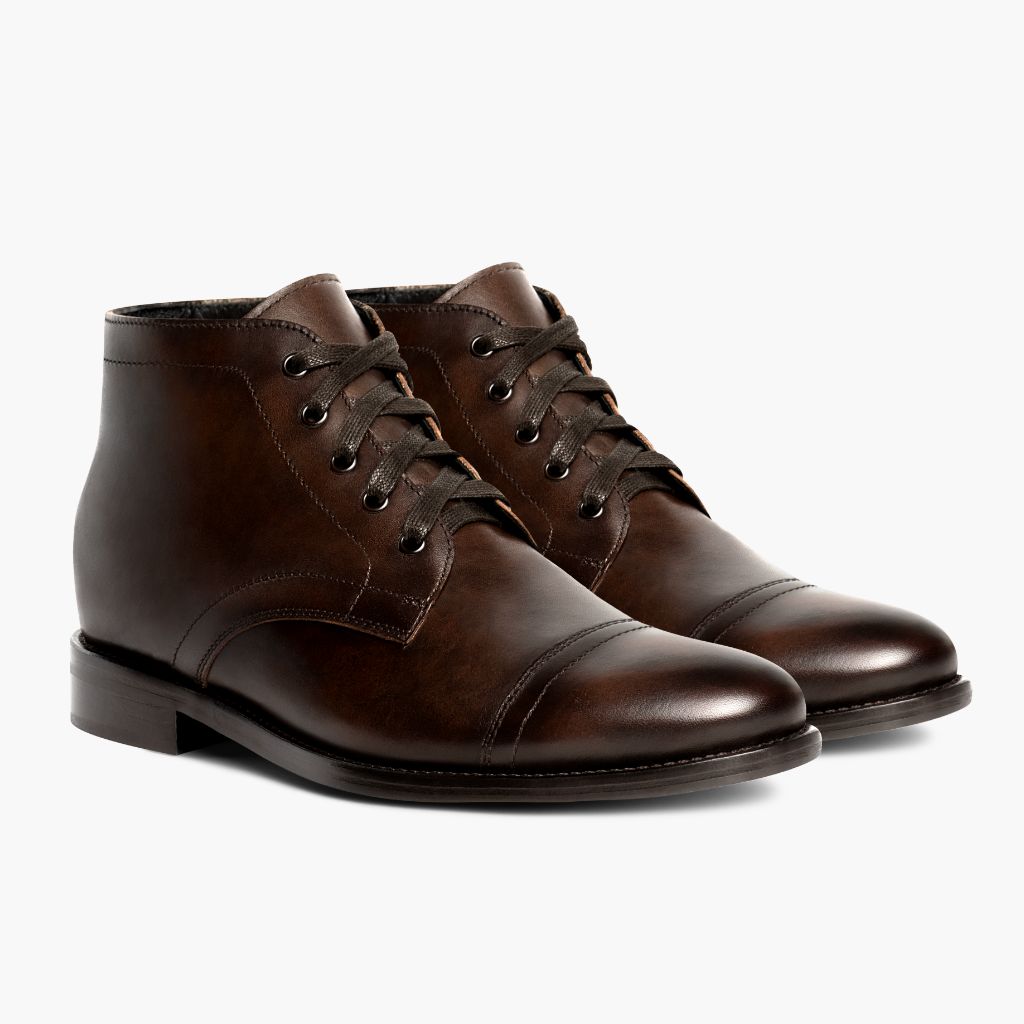 Cadet Rich Mahogany ტყავის ჩექმები მამაკაცის in Classic Full-Grain Leather - გვერდითი ხედი | შეიძინეთ ონლაინ