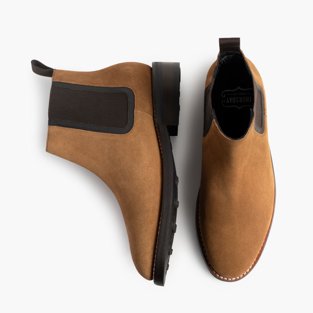 Duke Honey Suede ტყავის ჩექმები მამაკაცის - გაძლიერებული ქუსლი და ზუსტი ორმაგი ნაკერი