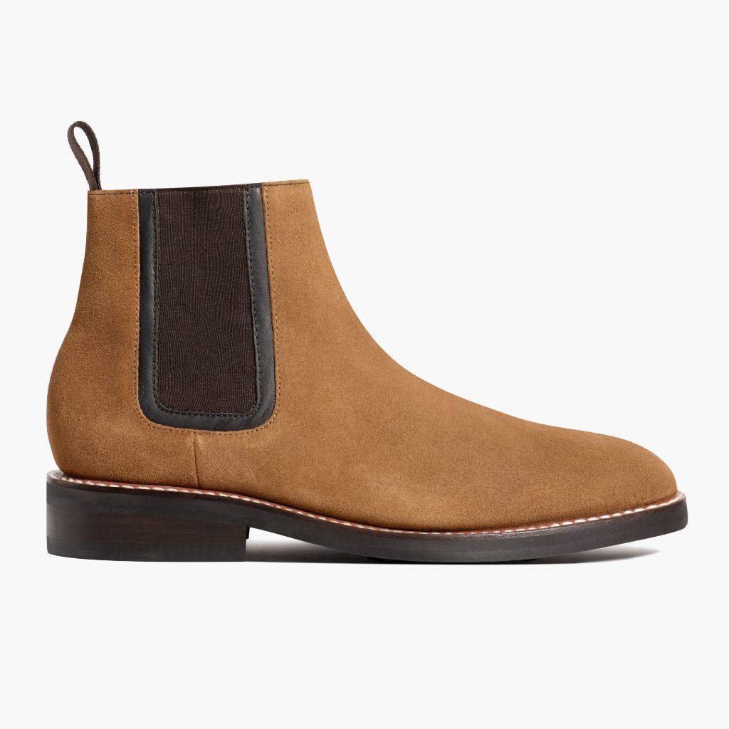 Classic Goatskin Suede Leather Boots - Goodyear welt კონსტრუქცია და წინა ცხვირის დეტალი