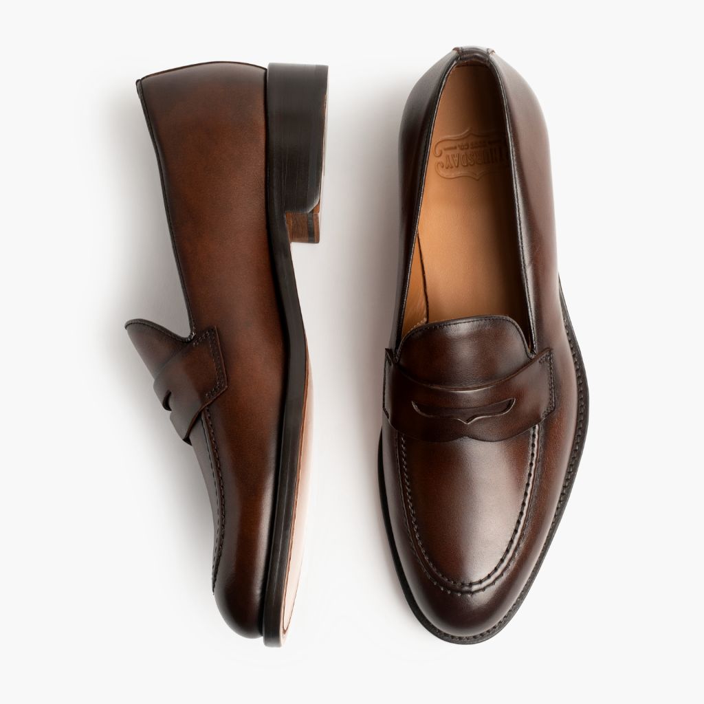 Lincoln Rich Mahogany ტყავის კედები მამაკაცის - გაძლიერებული ქუსლი და ზუსტი ორმაგი ნაკერი