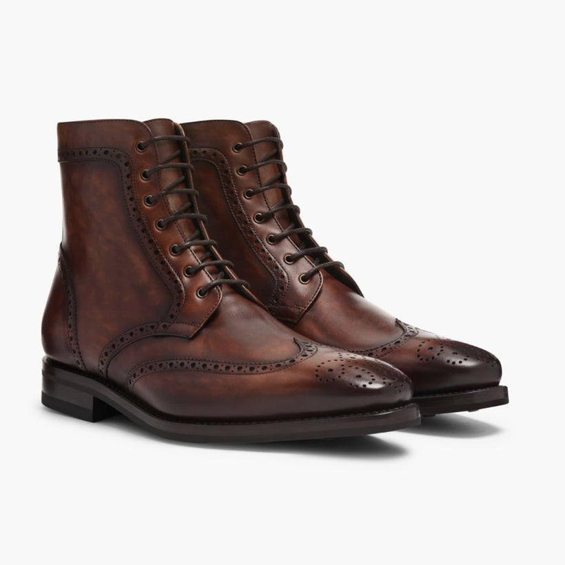 Wingtip Color #77 Leather Boots მამაკაცის