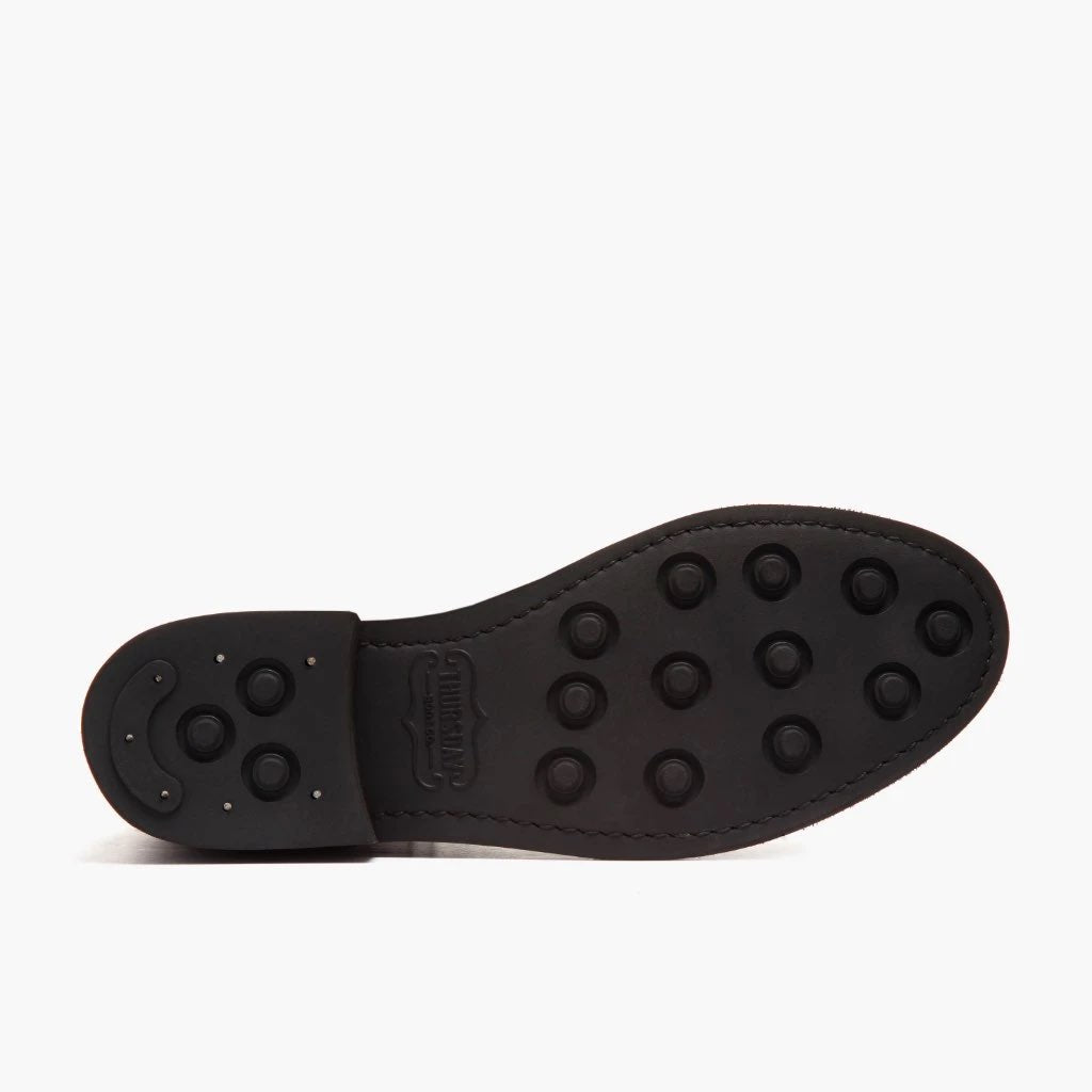 High-Traction Rubber Outsole & Lug Tread Pattern on Captain Brandy ტყავის ჩექმები ქალის
