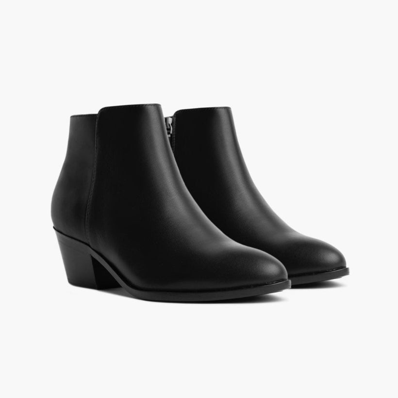 Downtown შავი Leather Boots ქალის