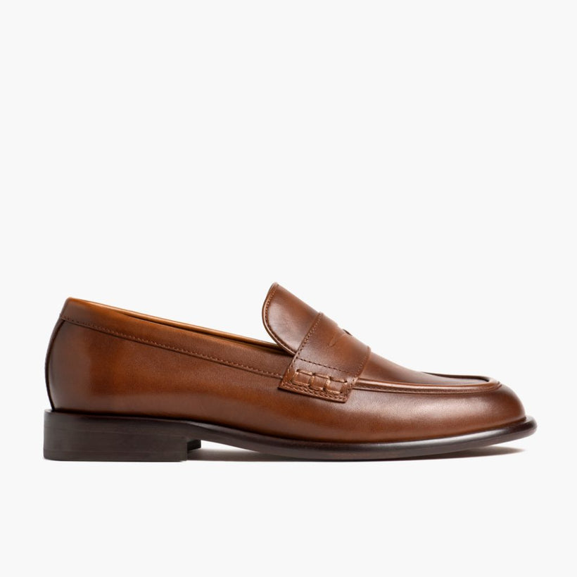Dress Penny Pecan Leather Boots ქალის