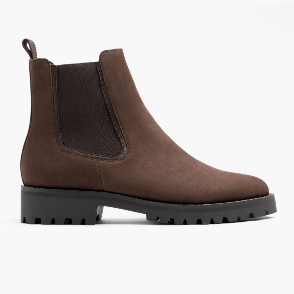 Legend Truffle ტყავის ჩექმები ქალის in Classic Full-Grain Leather - გვერდითი ხედი | შეიძინეთ ონლაინ