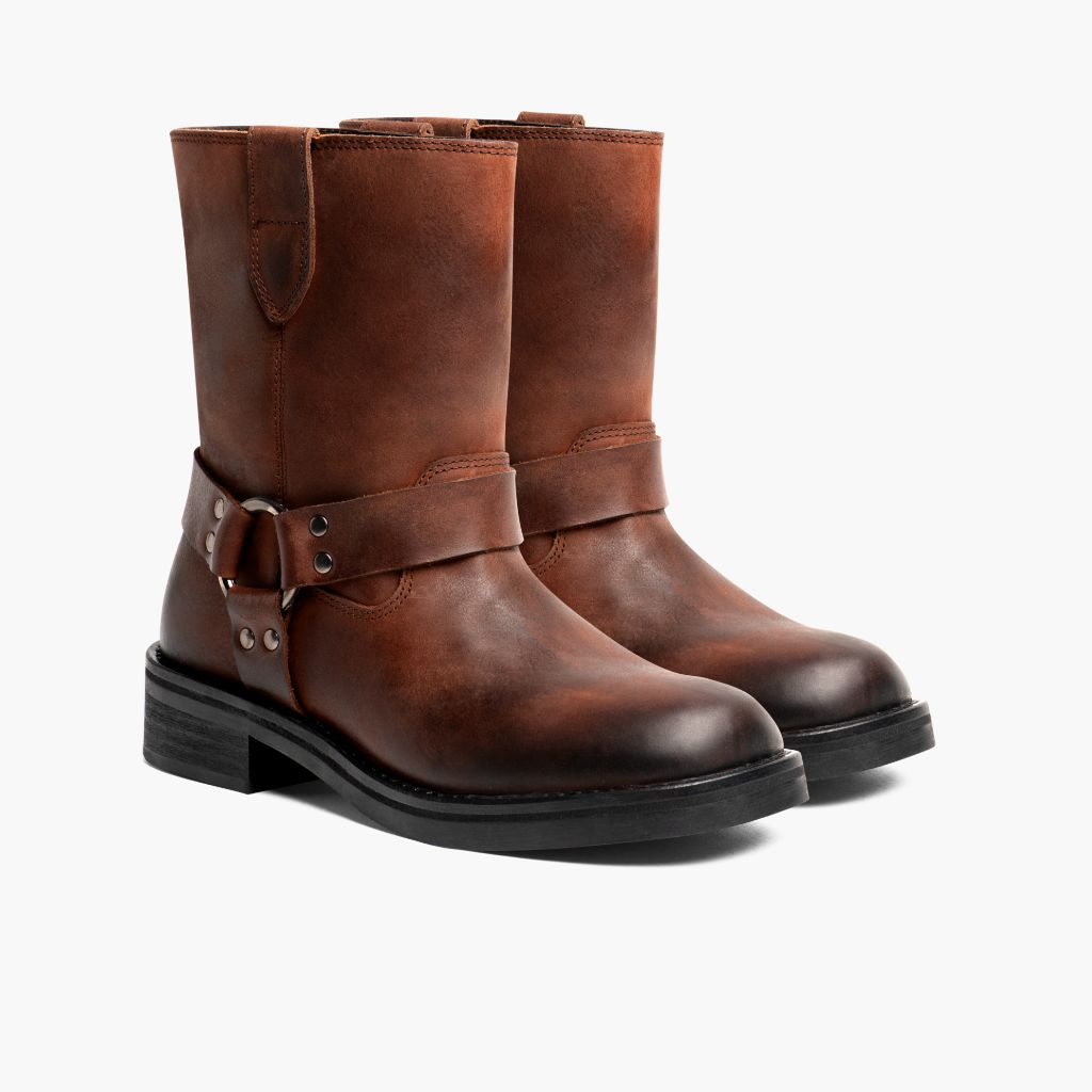 Brown Full-Grain leather Boots - Goodyear welt კონსტრუქცია და წინა ცხვირის დეტალი