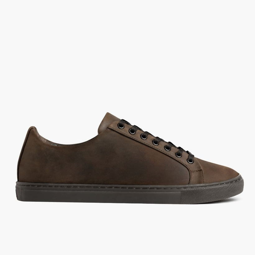 Premier Low Top Tobacco Leather Sneakers ქალის