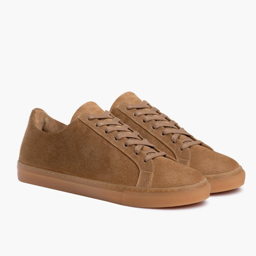 Premier Low Top Camel Leather Sneakers ქალის