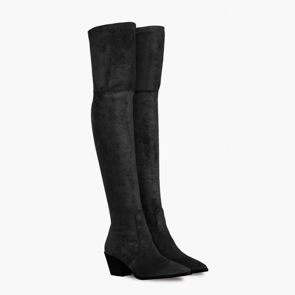 Black Full-Grain leather Boots - Goodyear welt კონსტრუქცია და წინა ცხვირის დეტალი