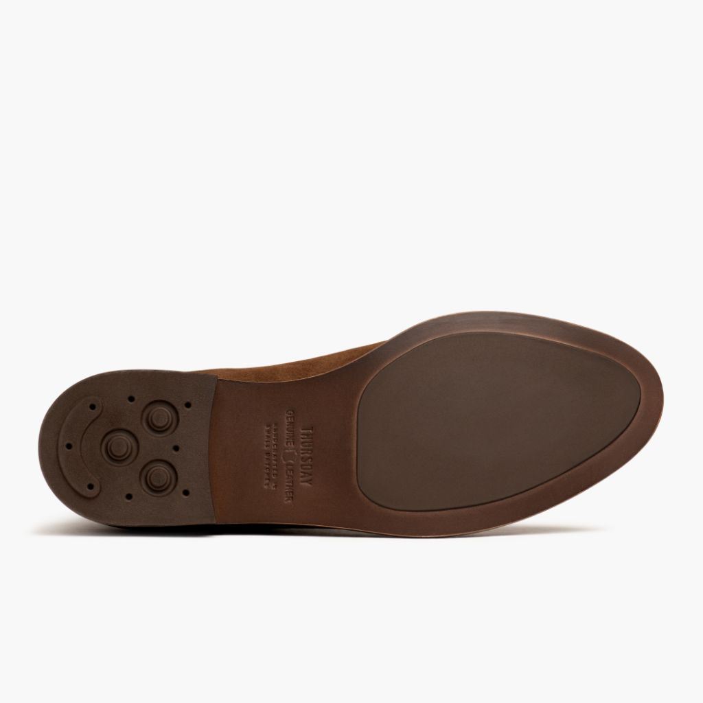 High-Traction Rubber Outsole & Lug Tread Pattern on Dreamer Cinnamon ტყავის ჩექმები ქალის