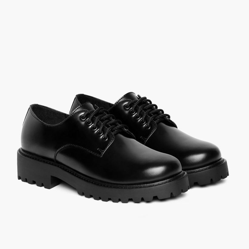 Renegade შავი Leather Sneakers ქალის