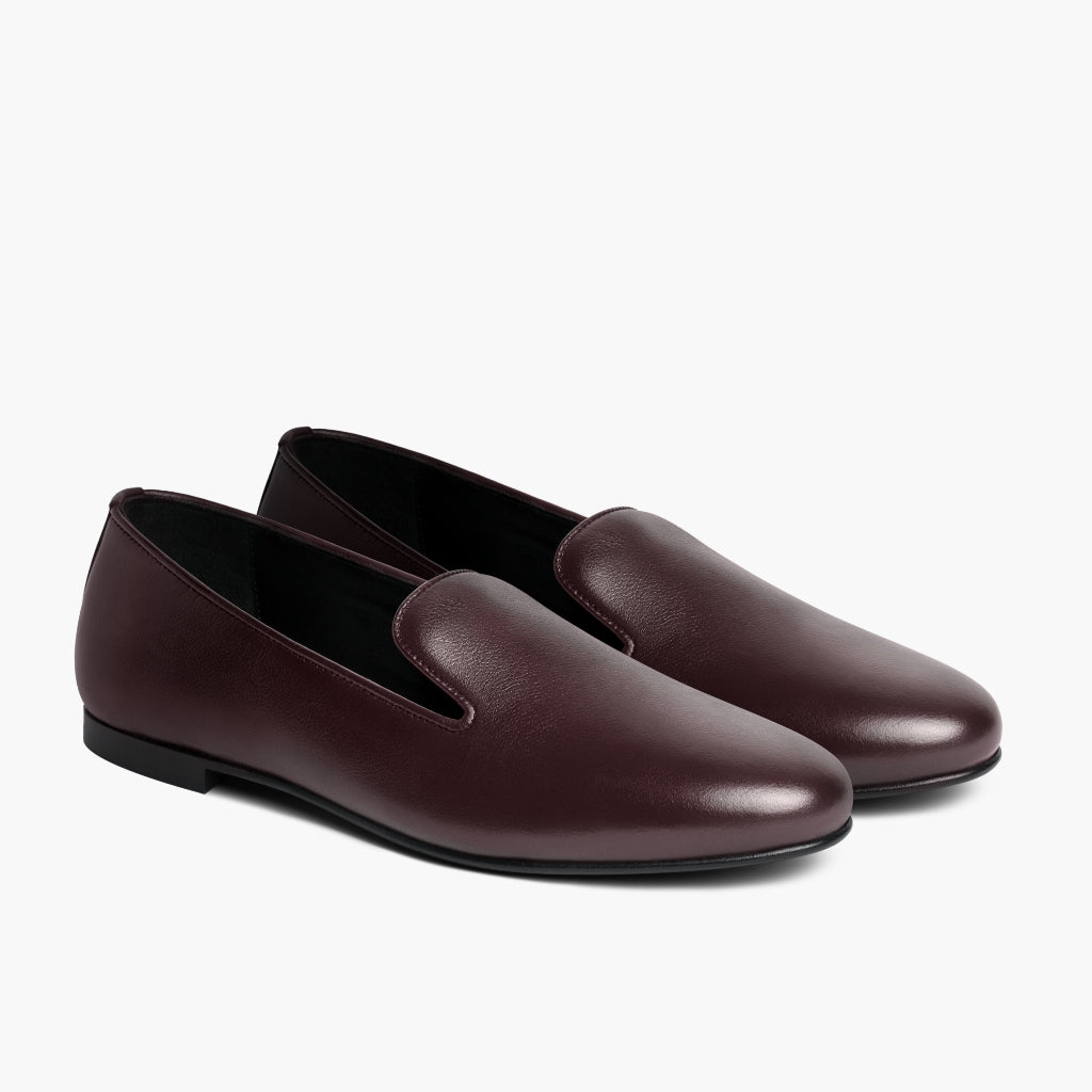 Eden ბურგუნდიული ტყავის ჩექმები ქალის in Burgundy Full-Grain Leather - გვერდითი ხედი | შეიძინეთ ონლაინ